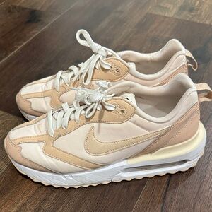 Nike Women's Cream and Tan Sneakers